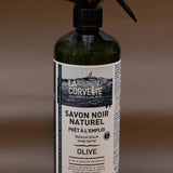 LA CORVETTE Black Soap Spray, Olive Oil |  750ml French Soaps UK