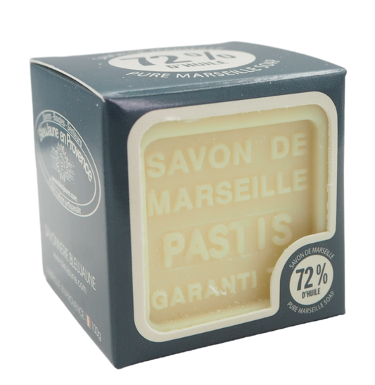 BLEU JAUNE Pastis (Aniseed), Shea Butter Marseille Cube | 100g French Soaps UK
