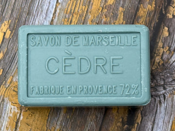 BLEU JAUNE Blue Cedar, Marseille Bath & Shower Bar | 250g French Soaps UK