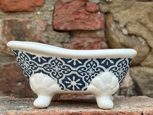 Blue Mosaic Bath Tub Soap Dish