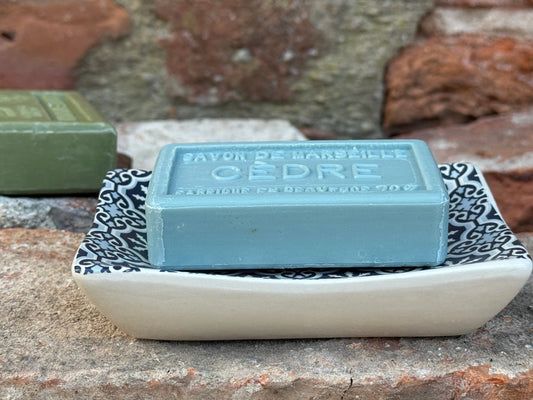 Bastide & Olivier Blue Mosaic Ceramic Soap Dish French Soaps UK