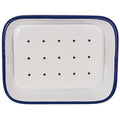 TADÉ PAYS DU LEVANT Blue & White Enamel Soap Dish - Large French Soaps UK