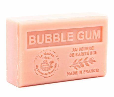 LA MAISON DU SAVON DE MARSEILLE Bubblegum French Soap with Organic Shea Butter, 125g French Soaps UK