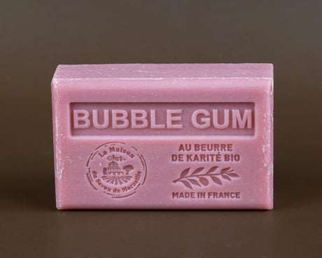 LA MAISON DU SAVON DE MARSEILLE Bubblegum French Soap with Organic Shea Butter, 125g French Soaps UK