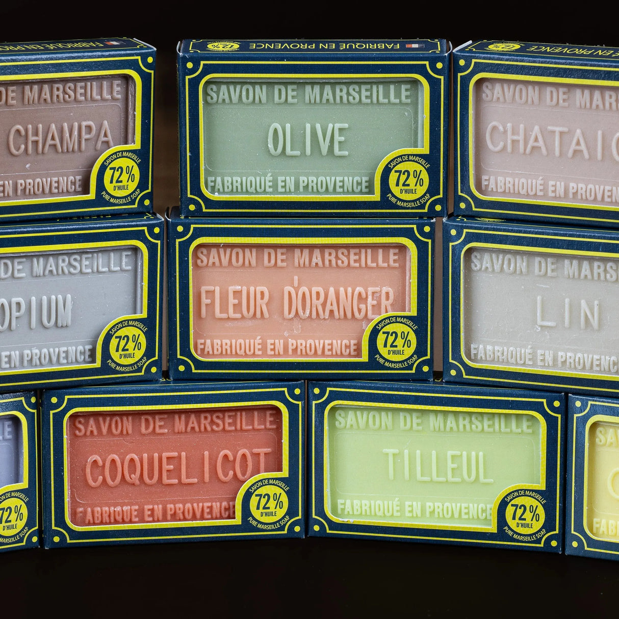 BLEU JAUNE Bumper Box of 10 Shea Butter Marseille Soaps (Worth £34.00) French Soaps UK