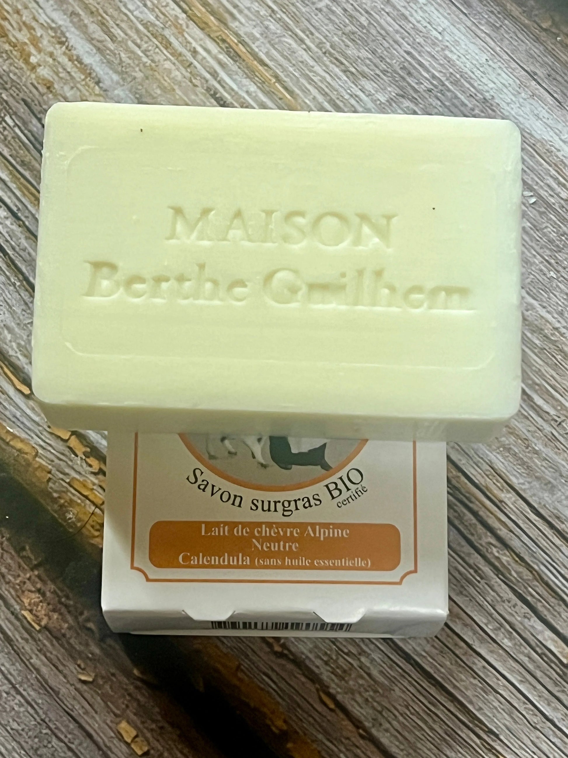 MAISON BERTHE GUILHEM Calendula Oil | Organic Alpine Goat's Milk | 100g French Soaps UK