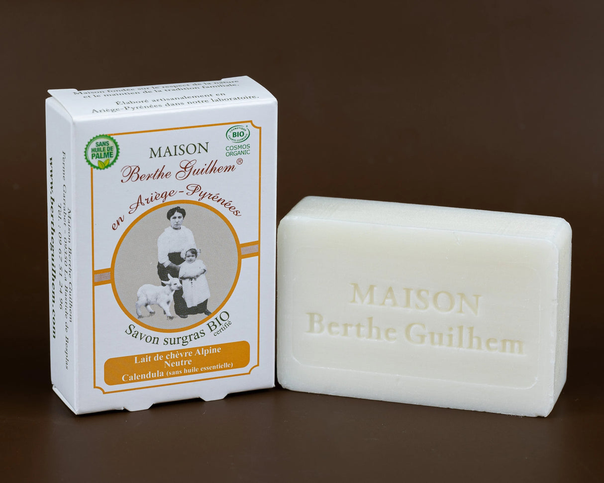 MAISON BERTHE GUILHEM Calendula Oil | Organic Alpine Goat's Milk | 100g French Soaps UK
