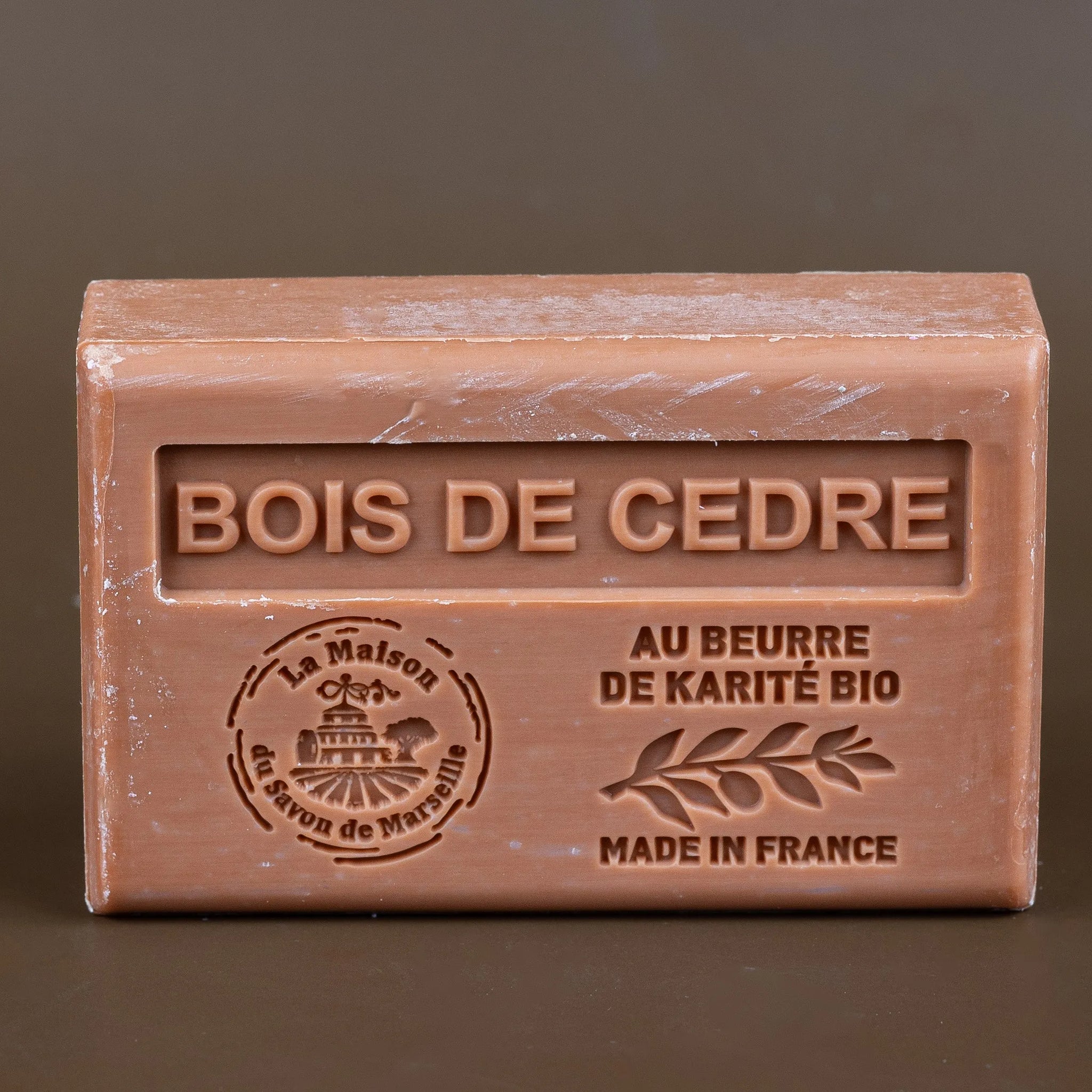 LA MAISON DU SAVON DE MARSEILLE Cedar Wood (Bois de Cedre) French Soap with organic Shea Butter 125g French Soaps UK