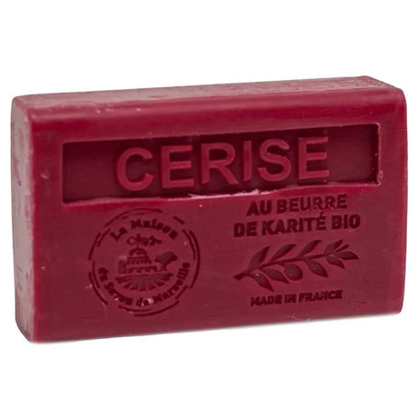 LA MAISON DU SAVON DE MARSEILLE Cherry, French Soap with Organic Shea Butter, 125g French Soaps UK