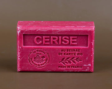 LA MAISON DU SAVON DE MARSEILLE Cherry, French Soap with Organic Shea Butter, 125g French Soaps UK