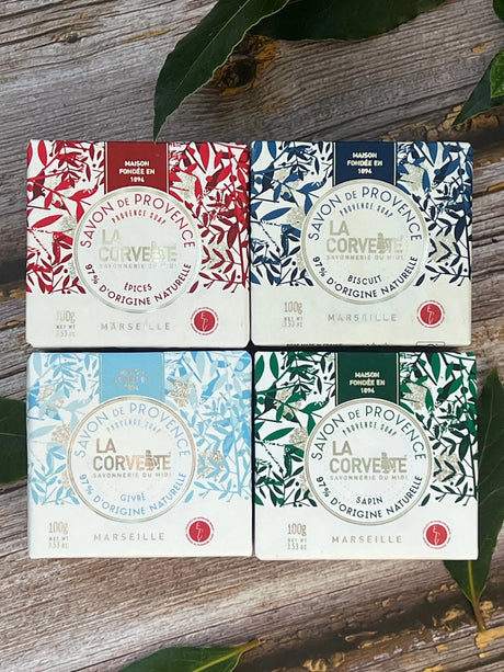 LA CORVETTE Christmas Soap Collection (worth £20), 4 x 100g REDIRECT French Soaps UK