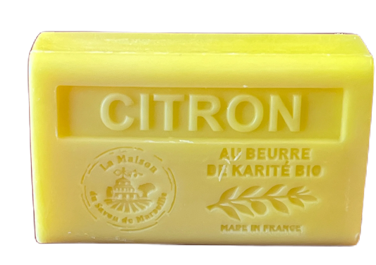 LA MAISON DU SAVON DE MARSEILLE Citron, French Soap with Organic Shea Butter, 125g French Soaps UK