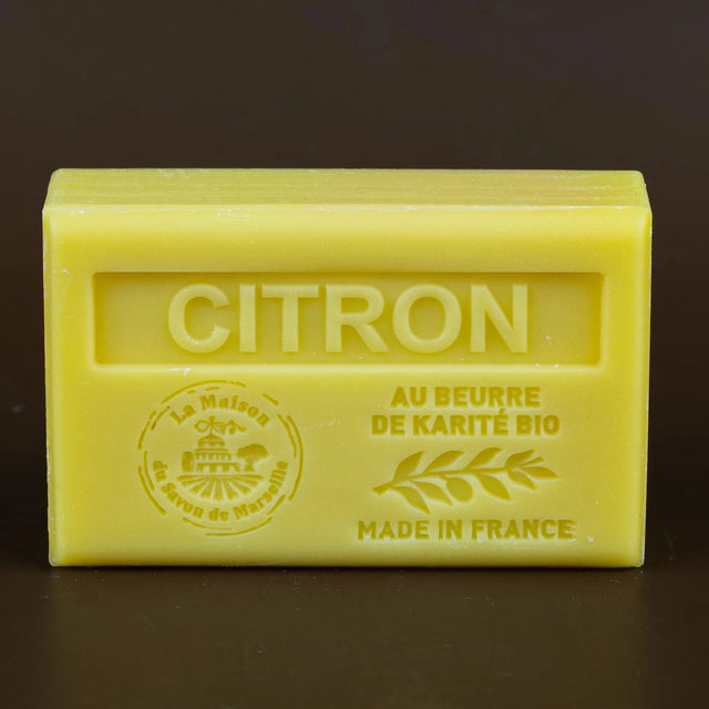 LA MAISON DU SAVON DE MARSEILLE Citron, French Soap with Organic Shea Butter, 125g French Soaps UK
