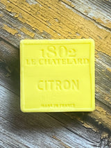 LE CHATELARD 1802 Citron Marseille Soap, 72% Coconut, Olive and Almond Oil, 100g |  PALM FREE French Soaps UK