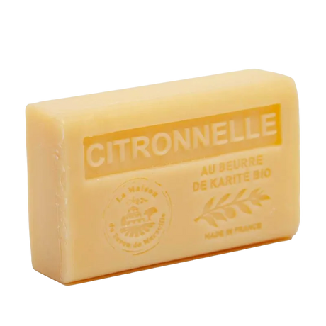 LA MAISON DU SAVON DE MARSEILLE Citronella, French Soap with Organic Shea Butter, 125g French Soaps UK