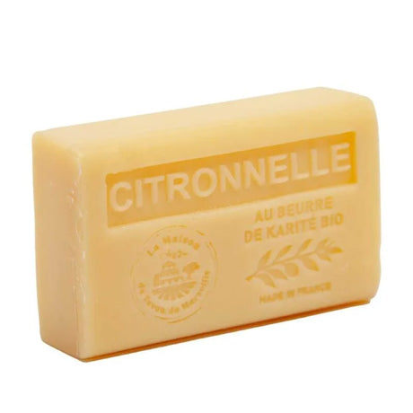 LA MAISON DU SAVON DE MARSEILLE Citronella, French Soap with Organic Shea Butter, 125g French Soaps UK