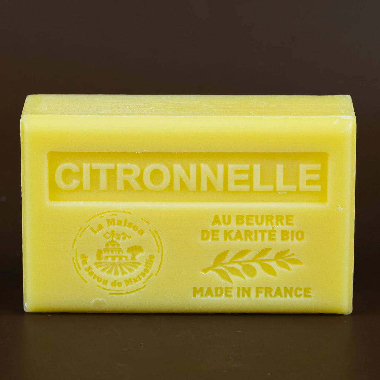 LA MAISON DU SAVON DE MARSEILLE Citronella, French Soap with Organic Shea Butter, 125g French Soaps UK