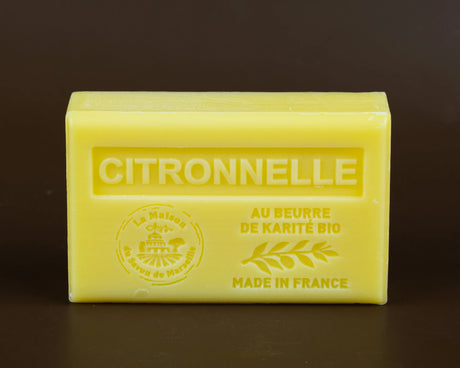 LA MAISON DU SAVON DE MARSEILLE Citronella, French Soap with Organic Shea Butter, 125g French Soaps UK