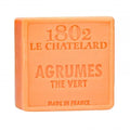 LE CHATELARD 1802 Citrus & Green Tea Marseille Soap, 72% Coconut, Olive and Almond Oil, 100g |  PALM FREE French Soaps UK