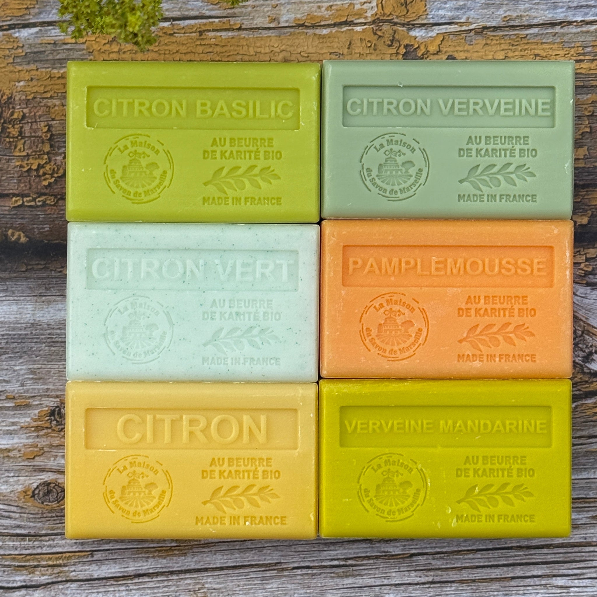 La Maison du Savon de Marseille Citrus Spring,  6 x 125g Soap Bars  |  Unwrapped French Soaps UK