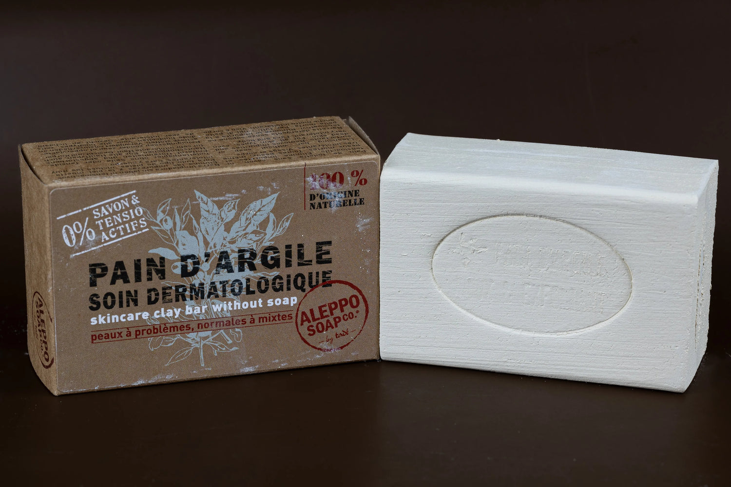 TADÉ PAYS DU LEVANT Clay Cleansing Bar, Soap Free, for all skin types, 320g French Soaps UK