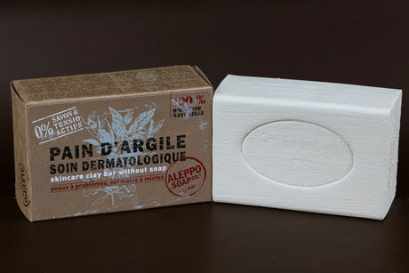 TADÉ PAYS DU LEVANT Clay Cleansing Bar, Soap Free, for all skin types, 320g French Soaps UK