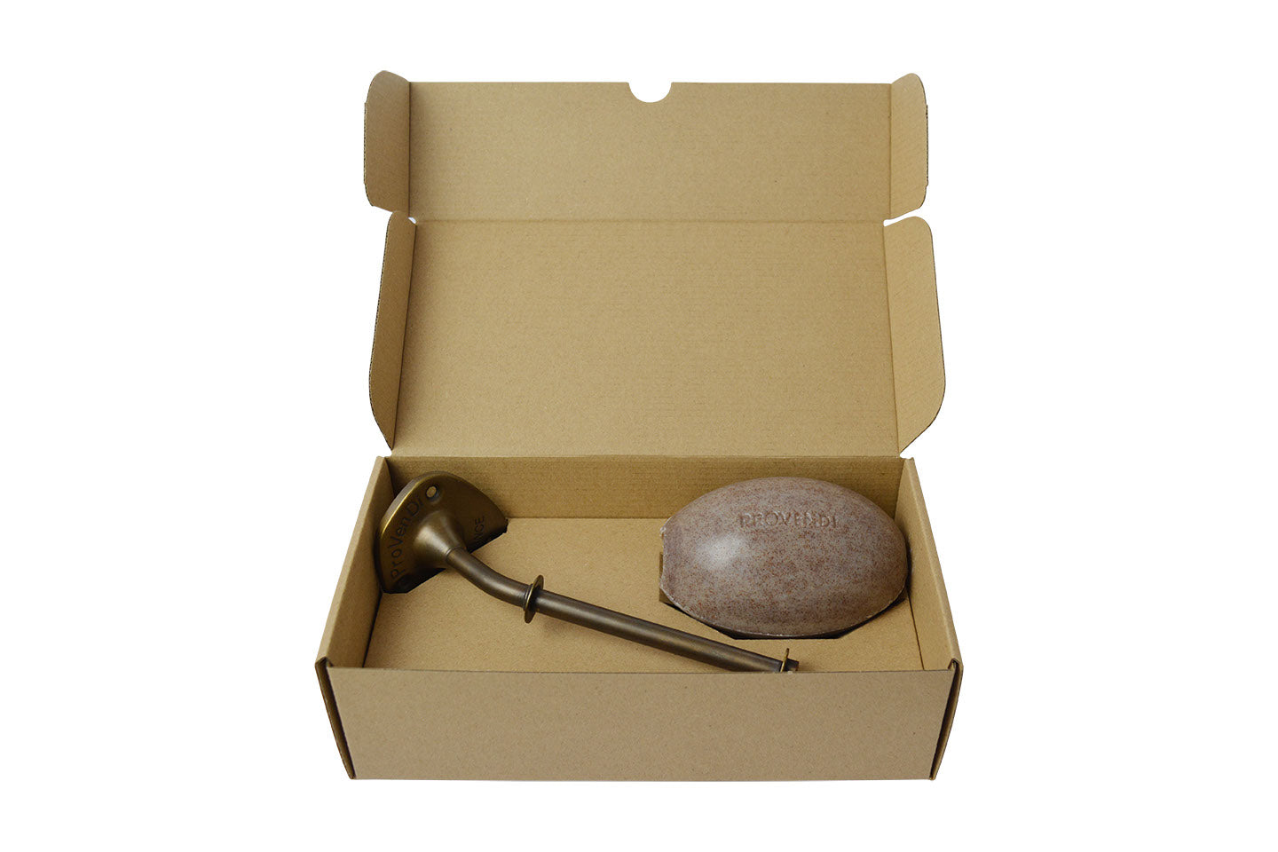 Cedar Rotating Wall Soap -  Brass Wall Arm, by PROVENDI