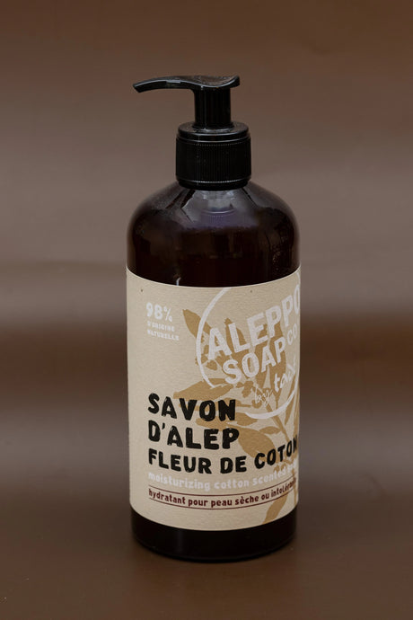 TADÉ PAYS DU LEVANT Cotton Flower Aleppo Liquid Soap, for dry and intolerant skin | 500ml French Soaps UK