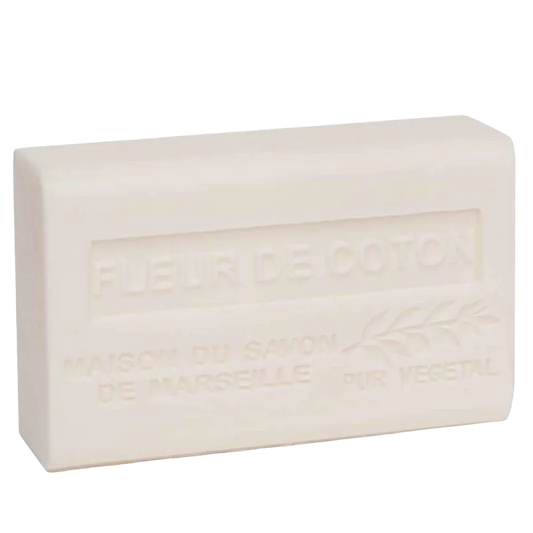 LA MAISON DU SAVON DE MARSEILLE Cotton Flower, French Soap with Organic Shea Butter, 125g French Soaps UK