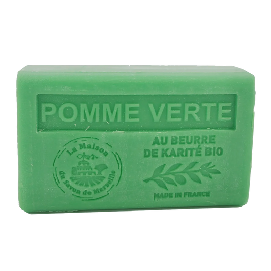 LA MAISON DU SAVON DE MARSEILLE Crisp Apple French Soap with organic Shea Butter 125g French Soaps UK