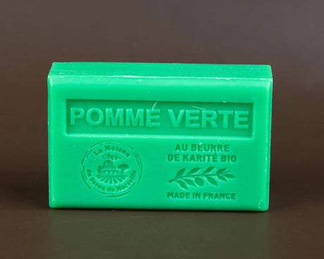 LA MAISON DU SAVON DE MARSEILLE Crisp Apple French Soap with organic Shea Butter 125g French Soaps UK