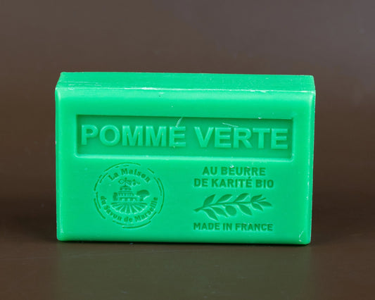LA MAISON DU SAVON DE MARSEILLE Crisp Apple French Soap with organic Shea Butter 125g French Soaps UK