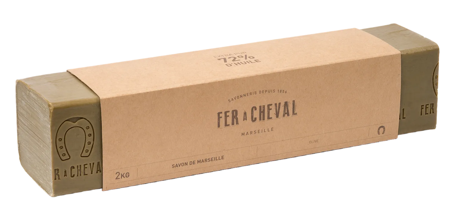 FER A CHEVAL Pure Olive Savon de Marseille Bar | 2kg French Soaps UK