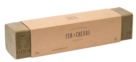 FER A CHEVAL Pure Olive Savon de Marseille Bar | 2kg French Soaps UK