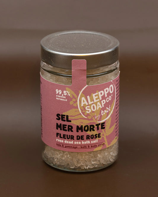 TADÉ PAYS DU LEVANT Dead Sea Salts for Bath & Body, Fragranced with Ispahan Rose | 300g French Soaps UK