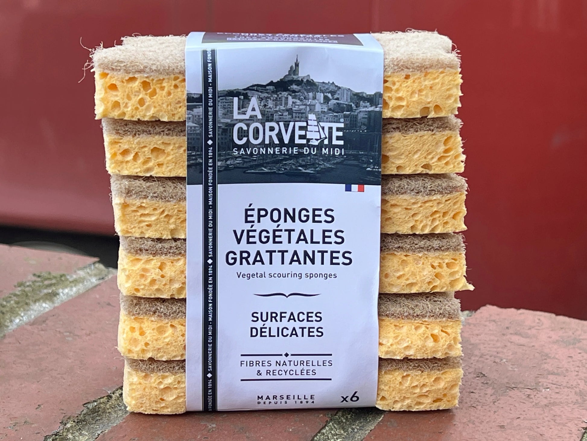 LA CORVETTE Delicate Scouring Sponge, 6 Pack French Soaps UK