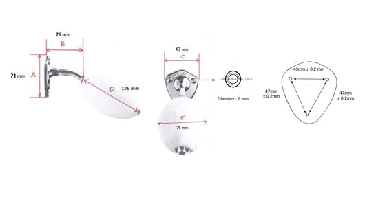 Provendi Rose Rotating Wall Soap | Chrome Wall Arm
