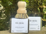 FER A CHEVAL Dishwashing & Stain Removing Bar Duo + Pot Brush (worth £16.95) French Soaps UK