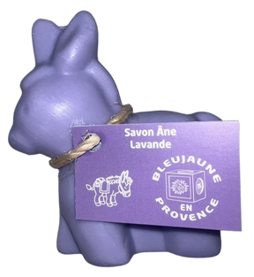 BLEU JAUNE Donkey Shaped Soap, Lavender Fragrance with Organic Shea Butter | 150g French Soaps UK