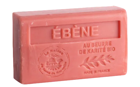 LA MAISON DU SAVON DE MARSEILLE Ebony French Soap with Organic Shea Butter, 125g French Soaps UK