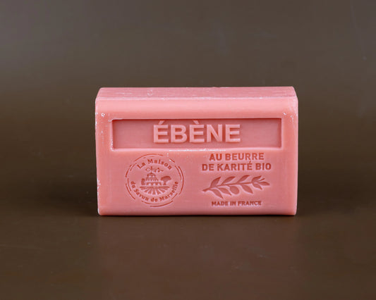 LA MAISON DU SAVON DE MARSEILLE Ebony French Soap with Organic Shea Butter, 125g French Soaps UK