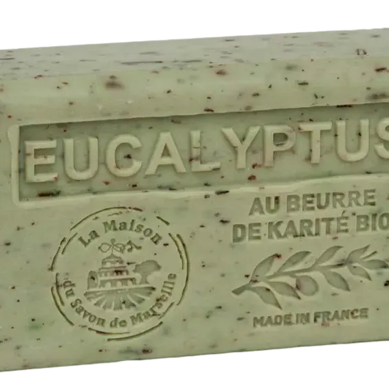 LA MAISON DU SAVON DE MARSEILLE Eucalyptus, French Soap with Organic Shea Butter, 125g French Soaps UK