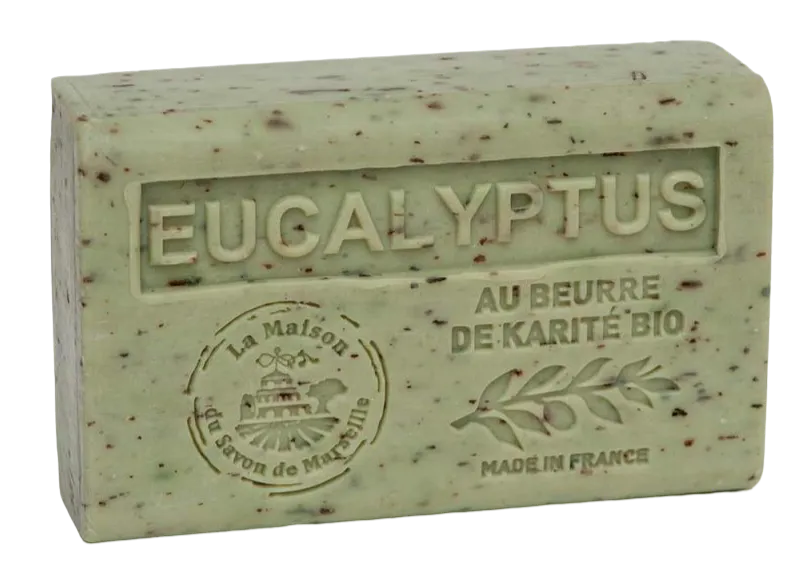 LA MAISON DU SAVON DE MARSEILLE Eucalyptus, French Soap with Organic Shea Butter, 125g French Soaps UK