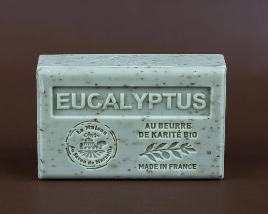 LA MAISON DU SAVON DE MARSEILLE Eucalyptus, French Soap with Organic Shea Butter, 125g French Soaps UK