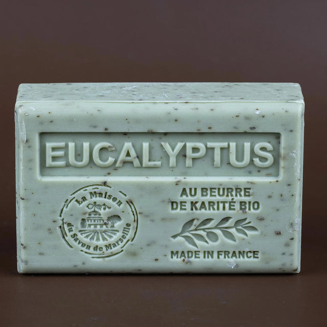 LA MAISON DU SAVON DE MARSEILLE Eucalyptus, French Soap with Organic Shea Butter, 125g French Soaps UK