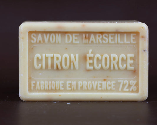 BLEU JAUNE Exfoliating Lemon (Citron Écorce), Marseille Soap with Shea Butter, 100g French Soaps UK