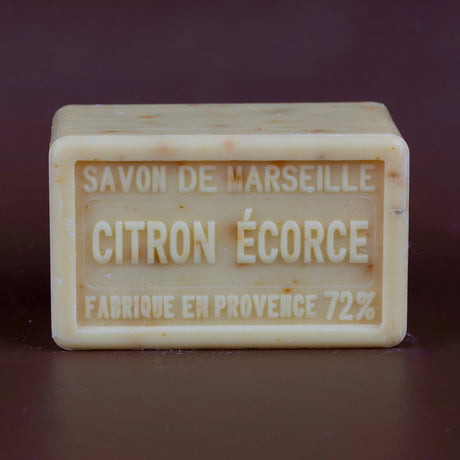 BLEU JAUNE Exfoliating Lemon (Citron Écorce), Marseille Bath & Shower Bar, 250g French Soaps UK
