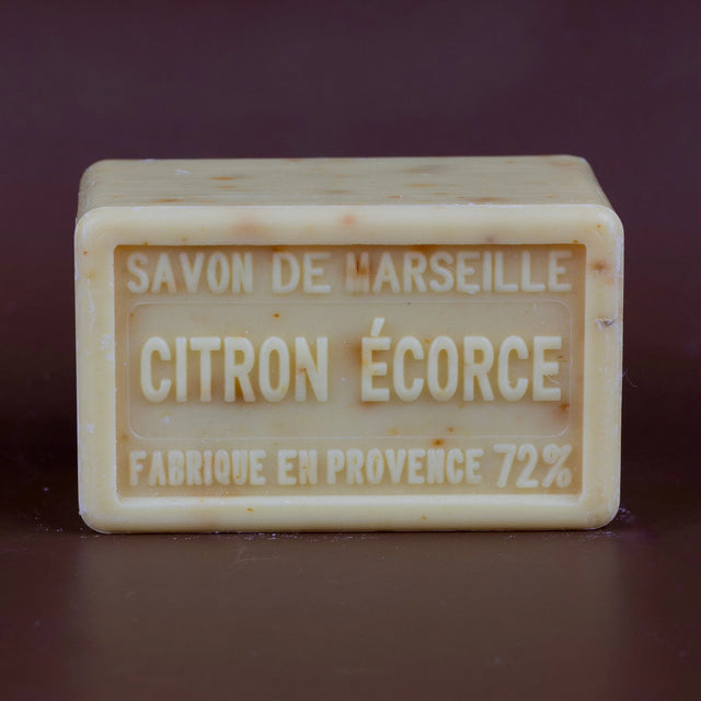 BLEU JAUNE Exfoliating Lemon (Citron Écorce), Marseille Bath & Shower Bar, 250g French Soaps UK