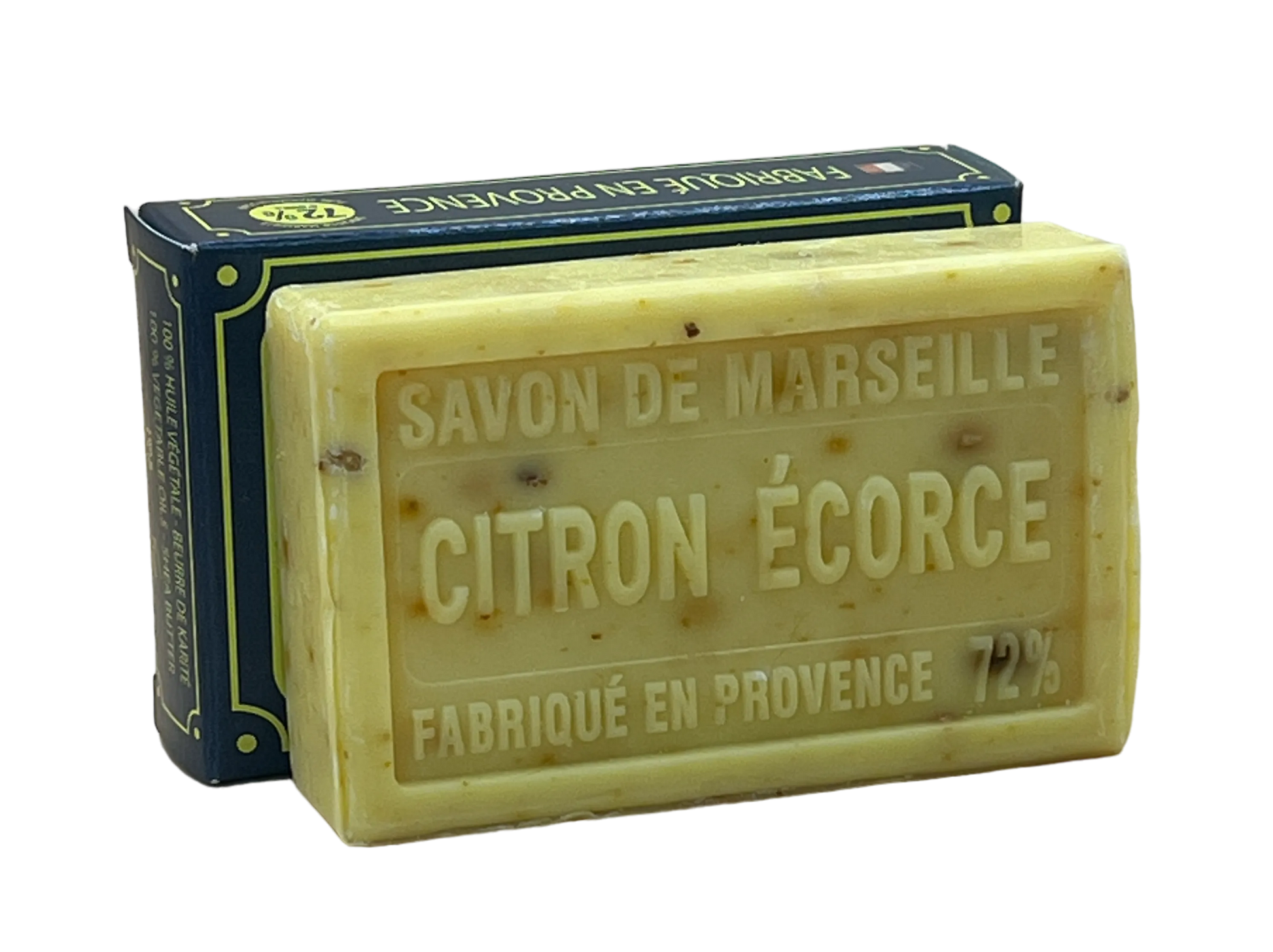 BLEU JAUNE Exfoliating Lemon (Citron Écorce), Marseille Soap with Shea Butter, 100g French Soaps UK