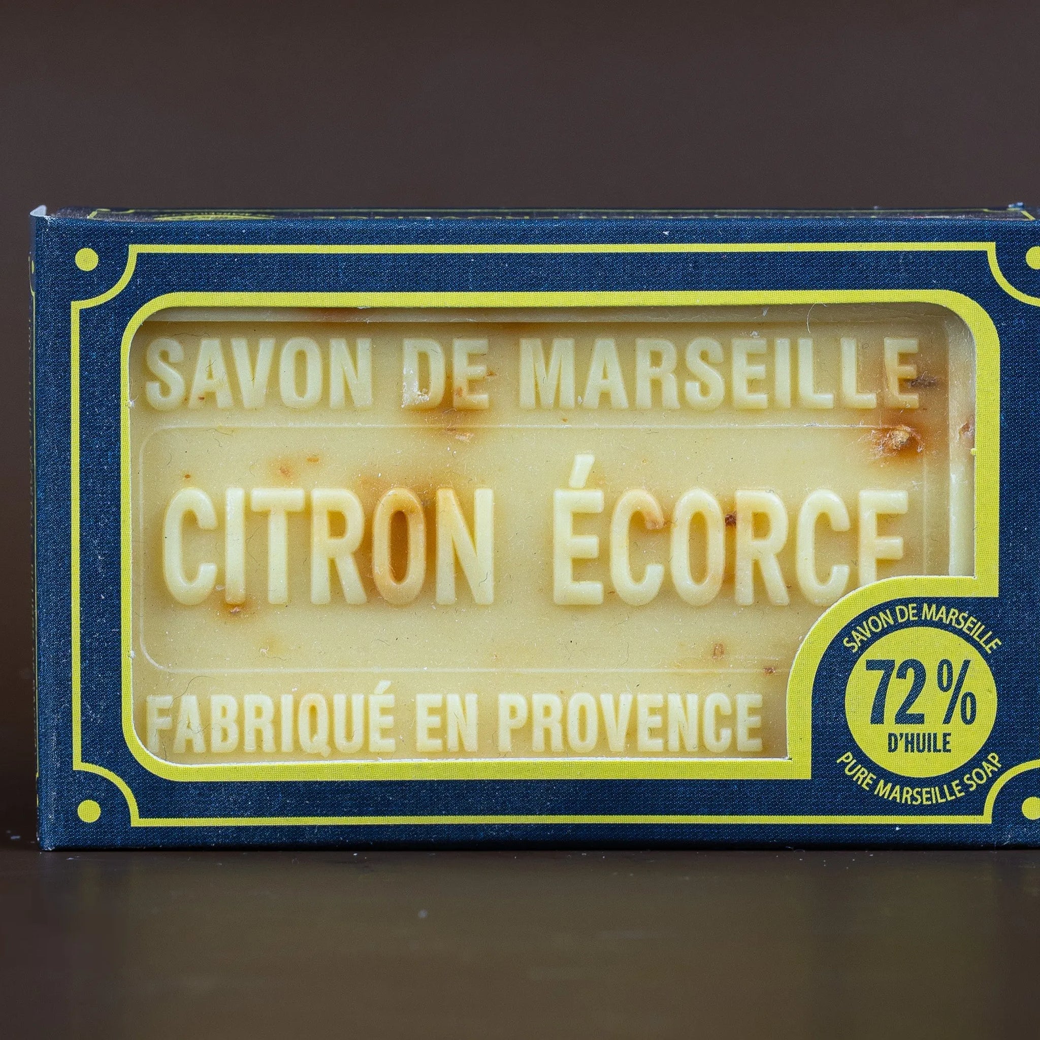 BLEU JAUNE Exfoliating Lemon (Citron Écorce), Marseille Soap with Shea Butter, 100g French Soaps UK